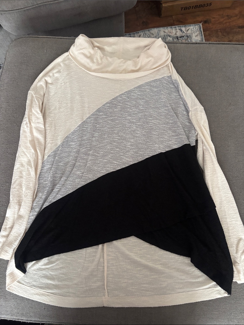 Maurices Light Cream, Black & Heather Gray Lightweight Sweater